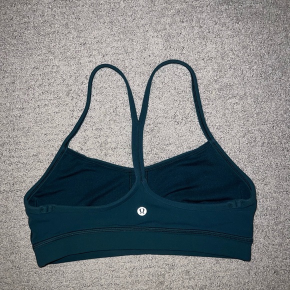 Lululemon blue/ green sports bra size 6; normal wear - Picture 3 of 4